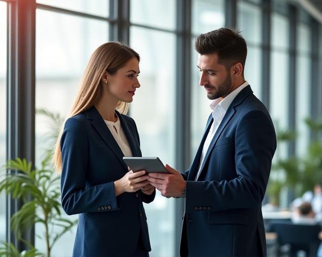 Professional strategic consulting session in a bright office environment